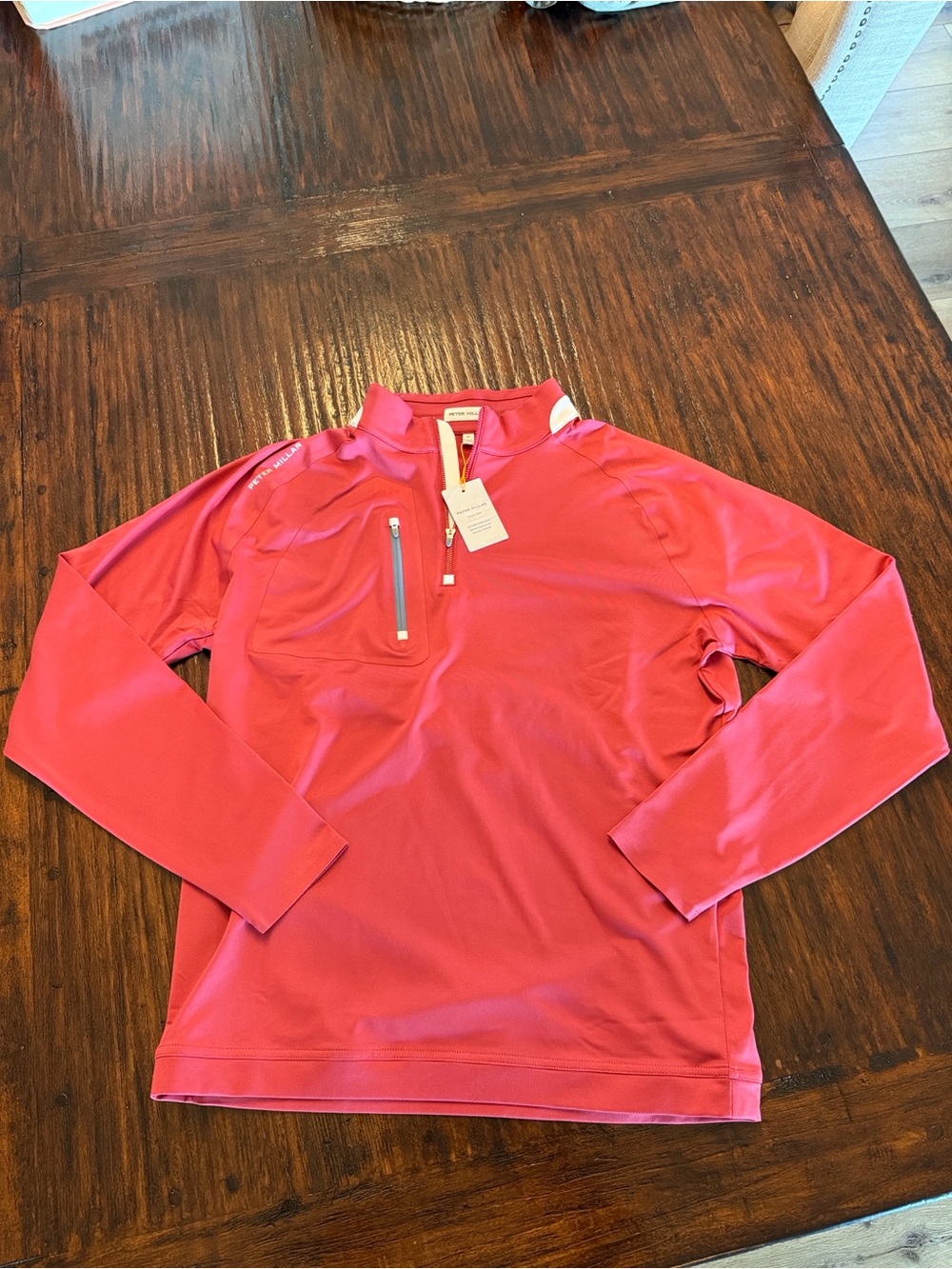 Peter Millar Men's red Quarter-Zip Performance Pullover